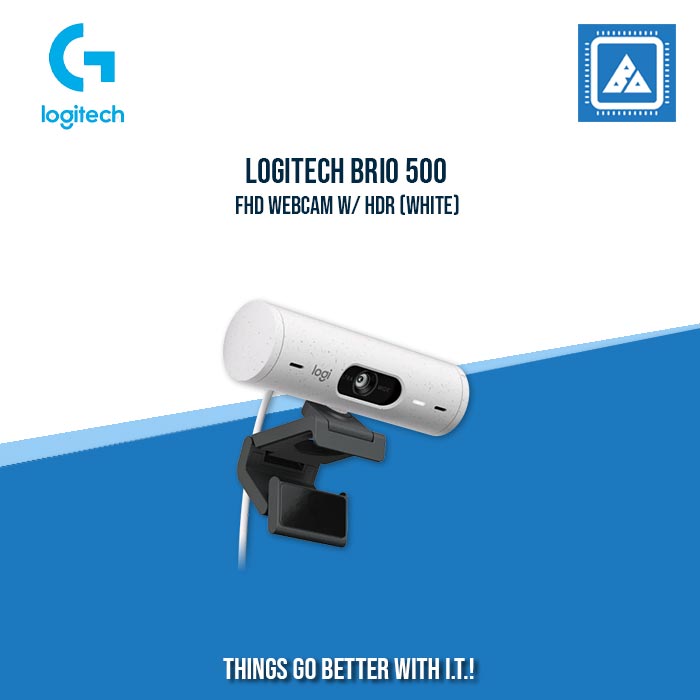 LOGITECH BRIO 500 FHD WEBCAM W/ HDR (WHITE)