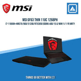 MSI GF63 THIN 11UC 1268PH i7-11800H+HM570/8GB/512GB/RTX3050 GDDR6 4GB | BEST FOR GAMING AND AUTOCAD LAPTOP