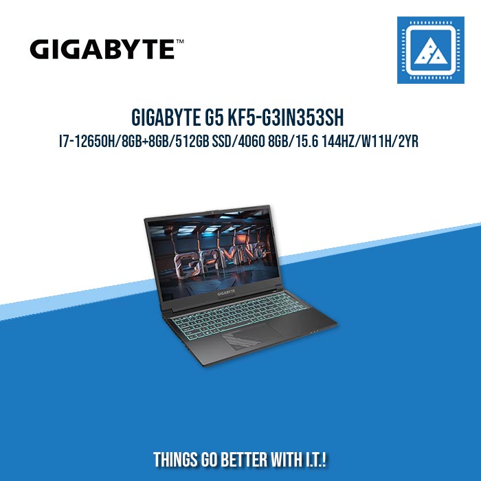 GIGABYTE G5 KF5-G3IN353SH I7-12650H/8GB+8GB/512GB SSD/4060 8GB | BEST FOR GAMING AND AUTOCAD LAPTOP