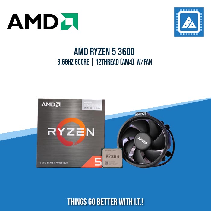 AMD RYZEN 5 3600 3.6GHZ 6CORE | 12THREAD (AM4) W/FAN | TRAY TYPE
