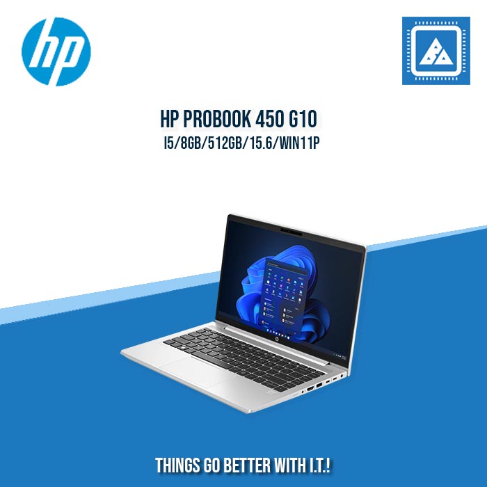 HP PROBOOK 450 G10 I5/8GB/512GB/15.6/WIN11P | BEST FOPR ENTERPRISE AND CORPORATES LAPTOP