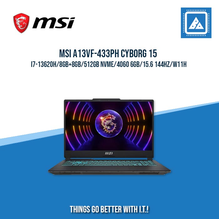 MSI A13VF-433PH CYBORG 15 I7-13620H/8GB+8GB/512GB NVME/4060 6GB | BEST FOR GAMING AND AUTOCAD LAPTOP