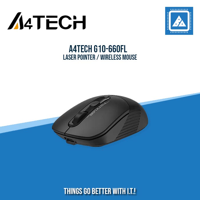 A4TECH G10-660FL LASER POINTER / WIRELESS MOUSE (BLACK)