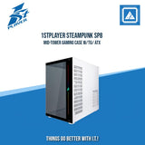 1STPLAYER STEAMPUNK SP8 MID-TOWER GAMING CASE W/TG/ ATX (BLACK)