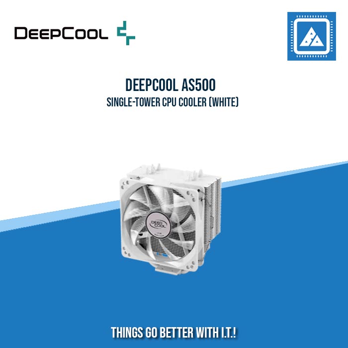 DEEPCOOL AS500 PLUS SINGLE-TOWER CPU COOLER (WHITE)