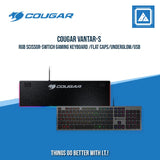 COUGAR VANTAR-S RGB SCISSOR-SWTICH GAMING KEYBOARD /FLAT CAPS/UNDERGLOW/USB