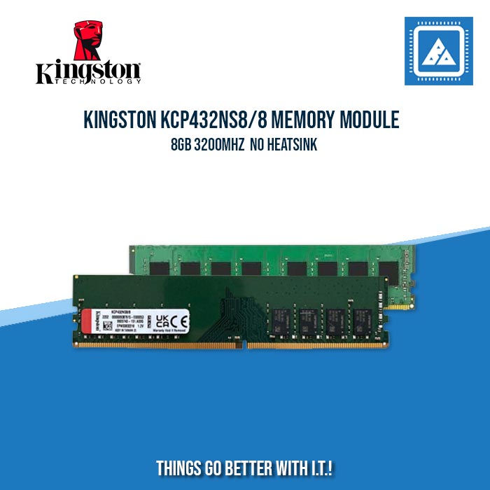 KINGSTON KCP432NS8/8 MEMORY MODULE 8GB 3200MHZ NO HEATSINK