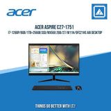 ACER ASPIRE C27-1751 I7-1260P/8GB/1TB+256GB SSD/MX550 2GB/27/W11H/OFC21HS AIO DESKTOP