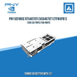 PNY GEFORCE RTX4070Ti (VCG4070T12TFWXPB1) 12GB LED TRIPLE FAN WHITE