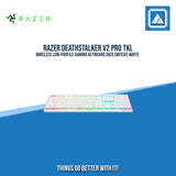 RAZER DEATHSTALKER V2 PRO TKL WIRELESS LOW-PROFILE GAMING KEYBOARD (RED SWITCH) WHITE