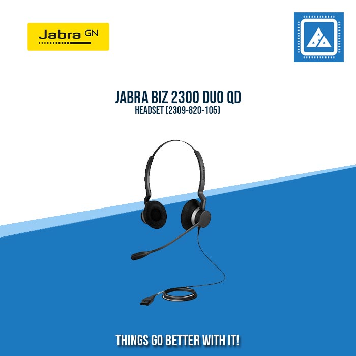 Jabra BIZ 2300 QD Duo Headsets Meeluisterset voor bureautelefoon Jabra BIZ 2300 QD Duo Headsets Meeluisterset voor bureautelefoon