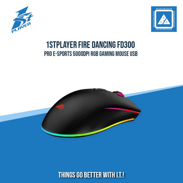 1STPLAYER FIRE DANCING FD300 PRO E-SPORTS 5000DPI RGB GAMING MOUSE USB ...