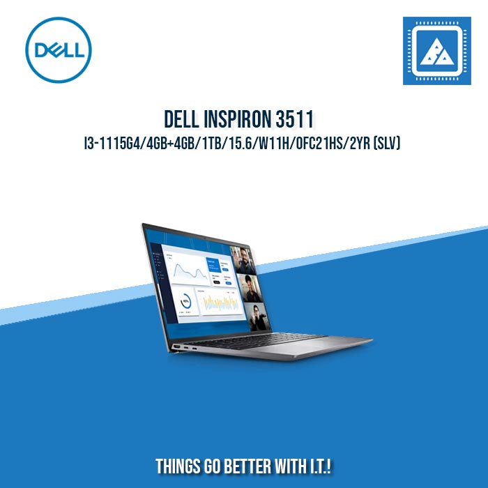 DELL INSPIRON 3511 I3-1115G4/4GB+4GB/1TB | BEST FOR STUDENTS LAPTOP