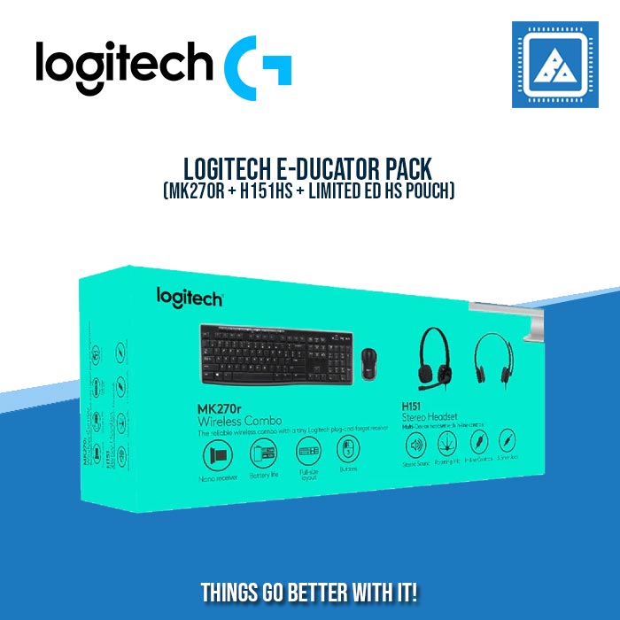 LOGITECH E-DUCATOR PACK (MK270R + H151HS + LIMITED ED HS POUCH)