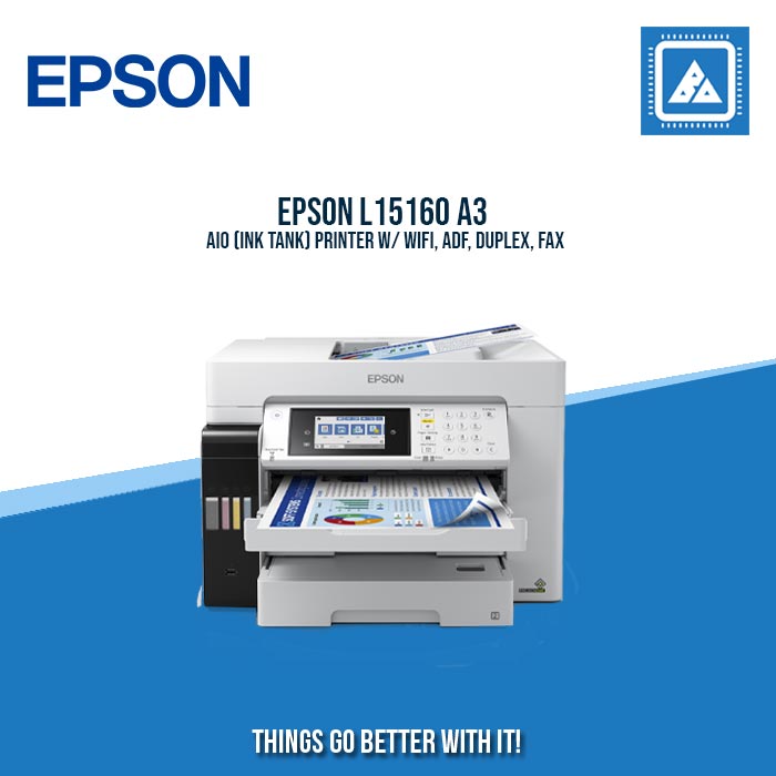 EPSON L15160 A3 AIO (INK TANK) PRINTER W/ WIFI, ADF, DUPLEX, FAX