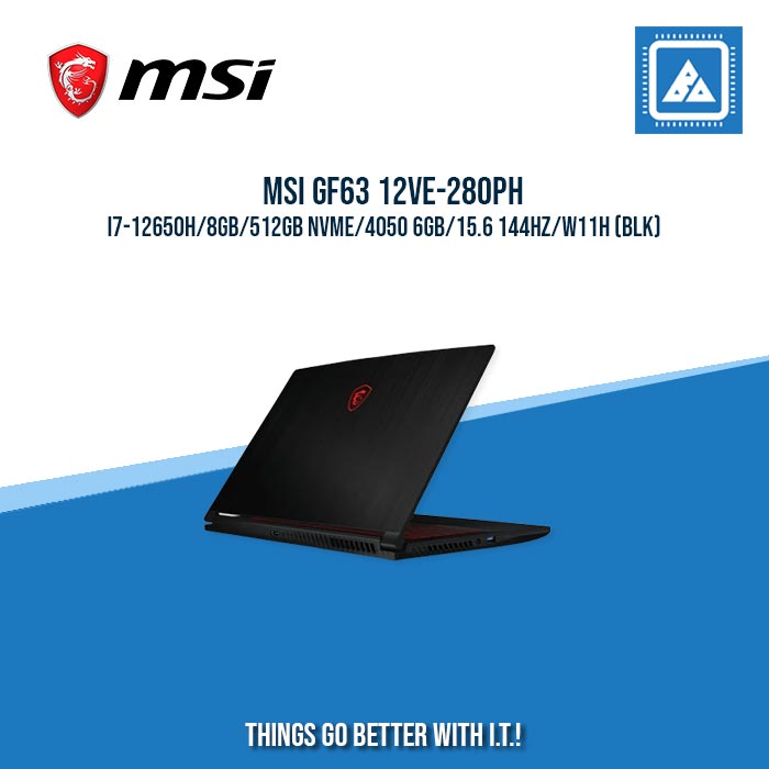 MSI GF63 12VE-280PH I7-12650H/8GB/512GB NVME/4050 6GB | BEST FOR GAMING AND AUTOCAD LAPTOP