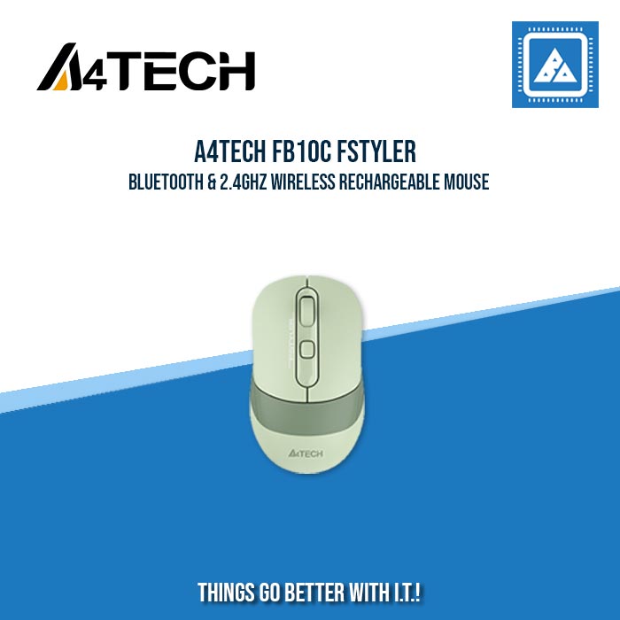 A4TECH FB10C FSTYLER BLUETOOTH & 2.4GHZ WIRELESS RECHARGEABLE MOUSE