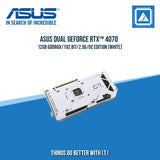 ASUS RTX 4070 12GB 192BIT GDDR6X DUAL-O12G-WHITE (HDMI, 3XDP)