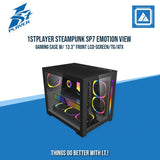 1STPLAYER STEAMPUNK SP7 EMOTION VIEW GAMING CASE W/ 13.3" FRONT LCD-SCREEN/TG/ATX