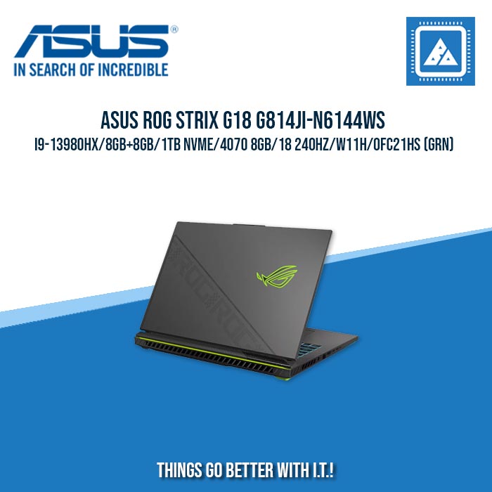 ASUS ROG STRIX G18 G814JI-N6144WS I9-13980HX/8GB+8GB/1TB NVME/4070 8GB –  BlueArm Computer Store