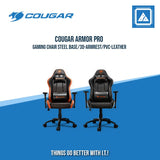 GAMING CHAIR STEEL BASE/3D-ARMREST/PVC-LEATHER (BLACK/ORANGE)