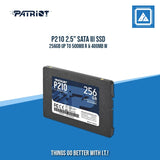 P210 2.5" SATA III SSD 256GB UP TO 500MB R & 400MB W