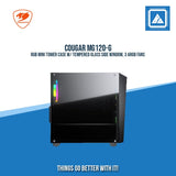 COUGAR MG120-G RGB MINI TOWER CASE W/ TEMPERED GLASS SIDE WINDOW, 3 ARGB FANS