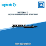 LOGITECH G813 LIGHTSYNC RGB MECHANICAL GAMING KEYBOARD - GL TACTILE (BROWN)
