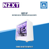 NZXT H7 MID TOWER CASE W/ TEMPERED GLASS (BLACK/WHITE)