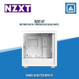 NZXT H7 MID TOWER CASE W/ TEMPERED GLASS (BLACK/WHITE)