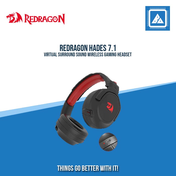 REDRAGON HADES 7.1 VIRTUAL SURROUND SOUND WIRELESS GAMING HEADSET