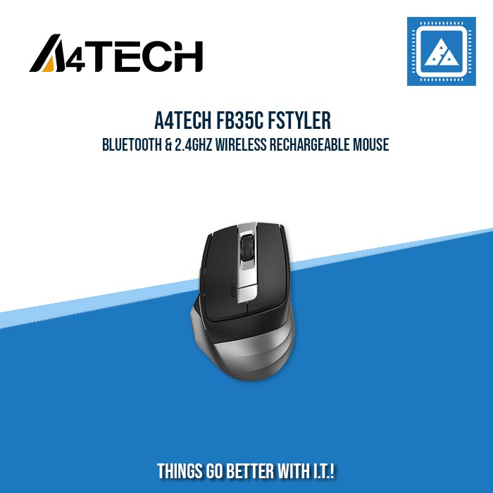 A4TECH FB35C FSTYLER BLUETOOTH & 2.4GHZ WIRELESS RECHARGEABLE MOUSE