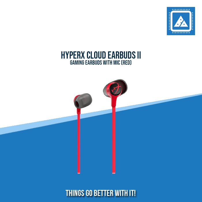 HYPERX CLOUD EARBUDS II GAMING EARBUDS WITH MIC (RED)