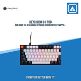 KEYCHRON C1 PRO RGB WIRED TKL MECHANICAL KEYBOARD (BROWN SWITCH/SWAPPBL)