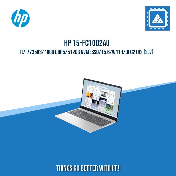 HP 15-FC1002AU R7-7735HS/16GB DDR5/512GB NVMeSSD | BEST FOR FREELANCERS AND GAMING LAPTOP