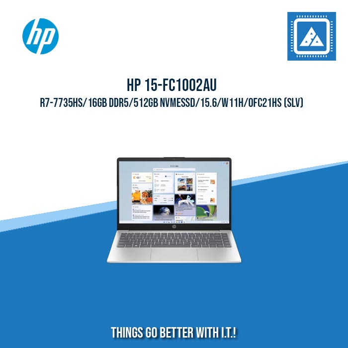 HP 15-FC1002AU R7-7735HS/16GB DDR5/512GB NVMeSSD | BEST FOR FREELANCERS AND GAMING LAPTOP