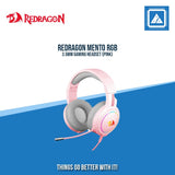 REDRAGON MENTO RGB 3.5MM GAMING HEADSET (PINK)