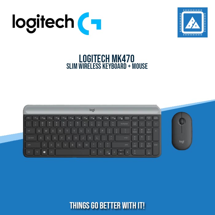 LOGITECH SLIM WIRELESS KEYBOARD + MOUSE MK470