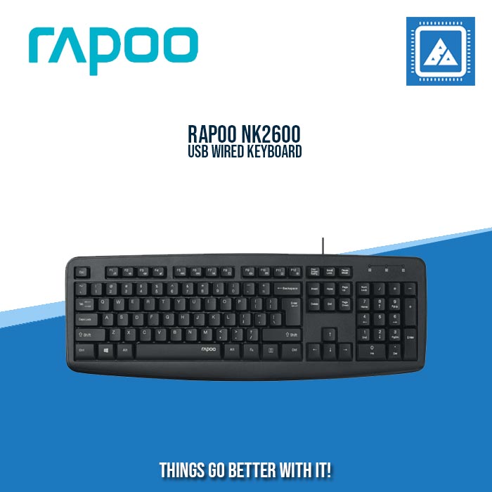 RAPOO NK2600 USB WIRED KEYBOARD (BLACK)
