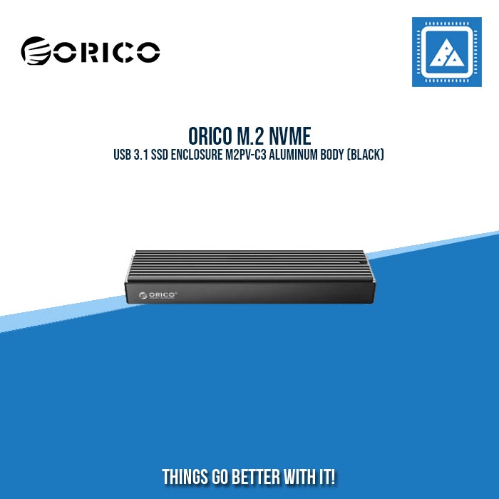 ORICO M.2 NVME USB 3.1 SSD ENCLOSURE M2PV-C3 ALUMINUM BODY (BLACK)