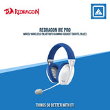 REDRAGON IRE PRO WIRED/WIRELESS/BLUETOOTH GAMING HEADSET (WHITE/BLUE)