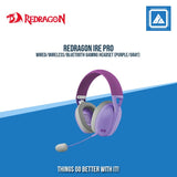 REDRAGON IRE PRO WIRED/WIRELESS/BLUETOOTH GAMING HEADSET (PURPLE/GRAY)