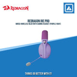 REDRAGON IRE PRO WIRED/WIRELESS/BLUETOOTH GAMING HEADSET (PURPLE/GRAY)