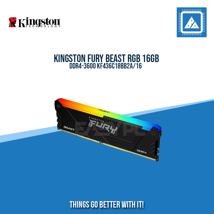 KINGSTON FURY BEAST RGB16GB DDR4-3600 KF436C18BB2A/16