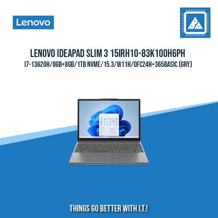LENOVO IDEAPAD SLIM 3 15IRH10-83K100H6PH I7-13620H/8GB+8GB/1TB NVME | BEST FOR FREELANCER