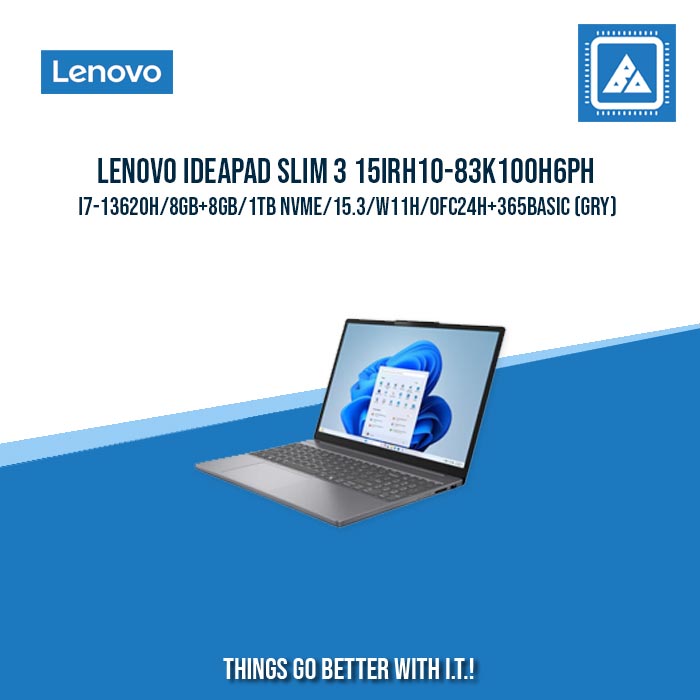 LENOVO IDEAPAD SLIM 3 15IRH10-83K100H6PH I7-13620H/8GB+8GB/1TB NVME | BEST FOR FREELANCER