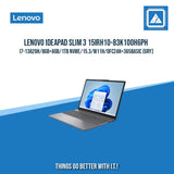 LENOVO IDEAPAD SLIM 3 15IRH10-83K100H6PH I7-13620H/8GB+8GB/1TB NVME | BEST FOR FREELANCER
