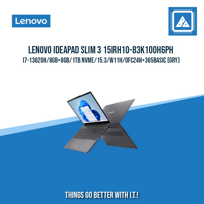 LENOVO IDEAPAD SLIM 3 15IRH10-83K100H6PH I7-13620H/8GB+8GB/1TB NVME | BEST FOR FREELANCER