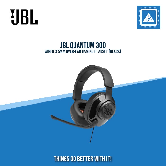 JBL QUANTUM 300 WIRED 3.5MM OVER-EAR GAMING HEADSET (BLACK)