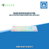 RAZER DEATHSTALKER V2 PRO WIRELESS LOW-PROFILE GAMING KEYBOARD (PURPLE SWITCH) WHITE